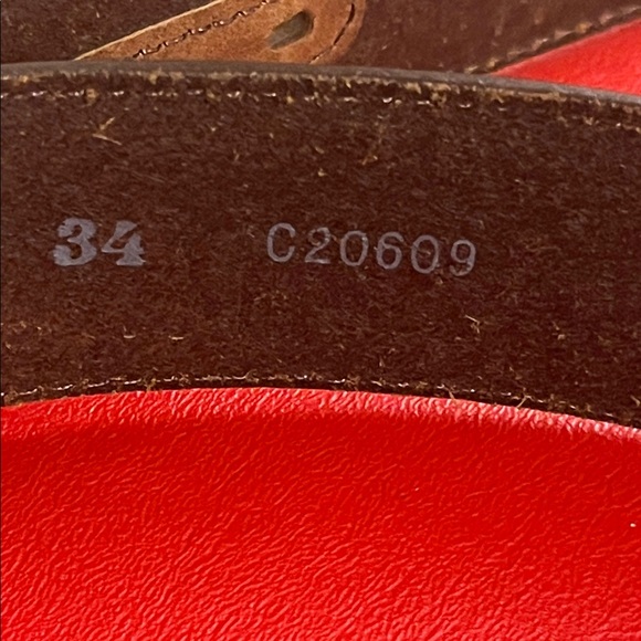 Justin Boots Brown Belt with Turquoise Embellishments - Picture 4 of 5